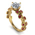 Leaves All Around Yellow Gold Diamond Ring - Sydney 2ct No. 46